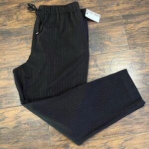 Nine West Black Pinstripe Trousers